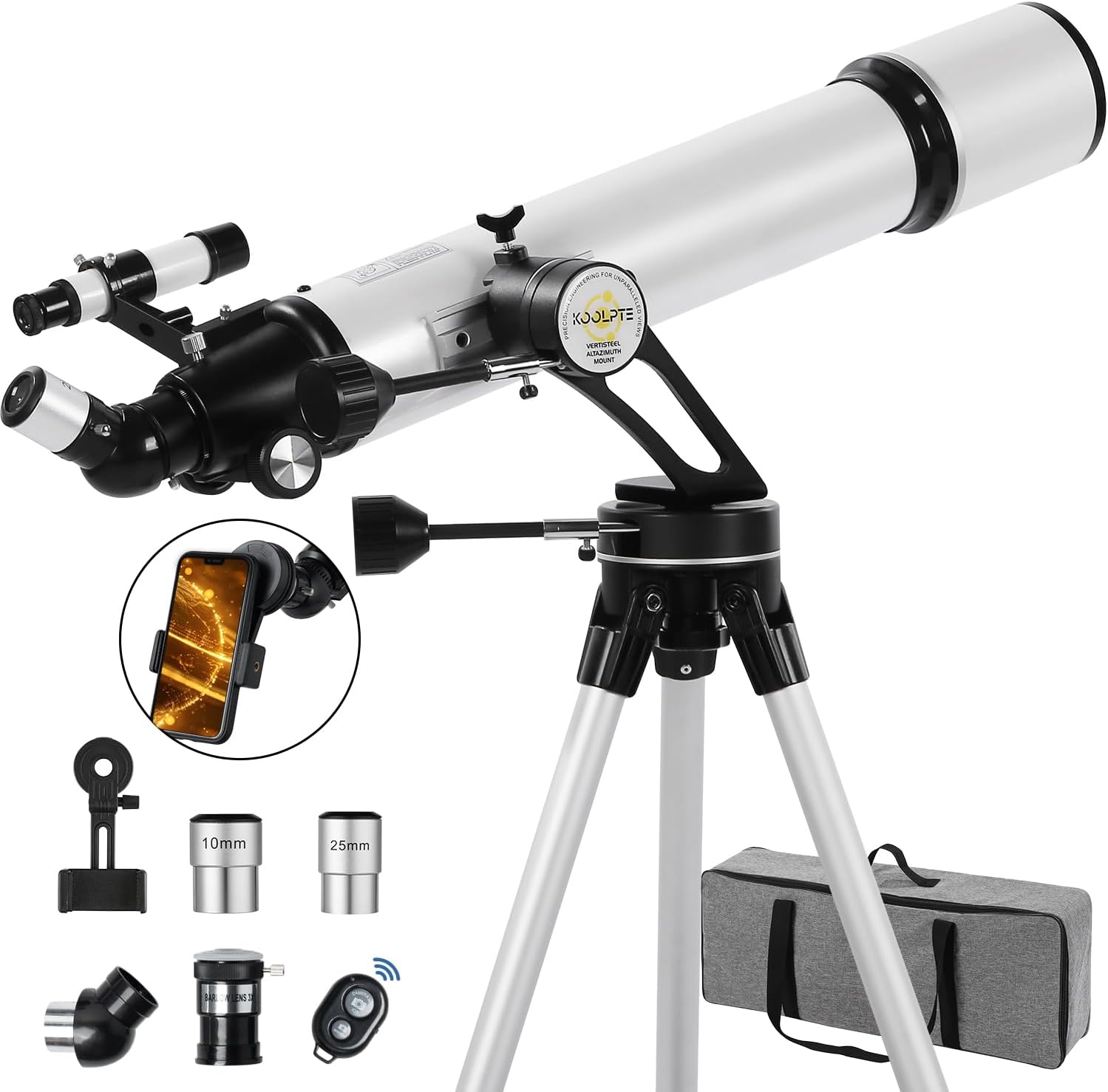 Telescope 90mm / 700mm Vertisteel AZ — White